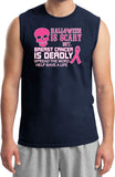 Breast Cancer T-shirt Halloween Scary Muscle Tee - Yoga Clothing for You