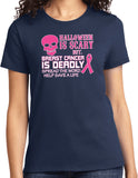 Ladies Breast Cancer T-shirt Halloween Scary Tee - Yoga Clothing for You