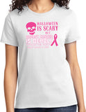 Ladies Breast Cancer T-shirt Halloween Scary Tee - Yoga Clothing for You