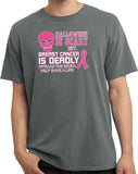Breast Cancer T-shirt Halloween Scary Pigment Dyed Tee - Yoga Clothing for You