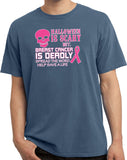 Breast Cancer T-shirt Halloween Scary Pigment Dyed Tee - Yoga Clothing for You