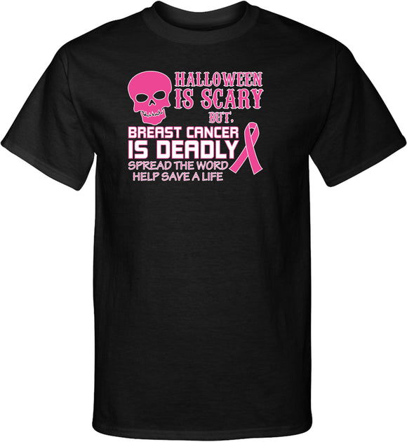Breast Cancer T-shirt Halloween Scary Tall Tee - Yoga Clothing for You