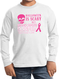 Kids Breast Cancer T-shirt Halloween Scary Youth Long Sleeve - Yoga Clothing for You
