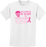 Kids Breast Cancer T-shirt Halloween Scary Youth Tee - Yoga Clothing for You