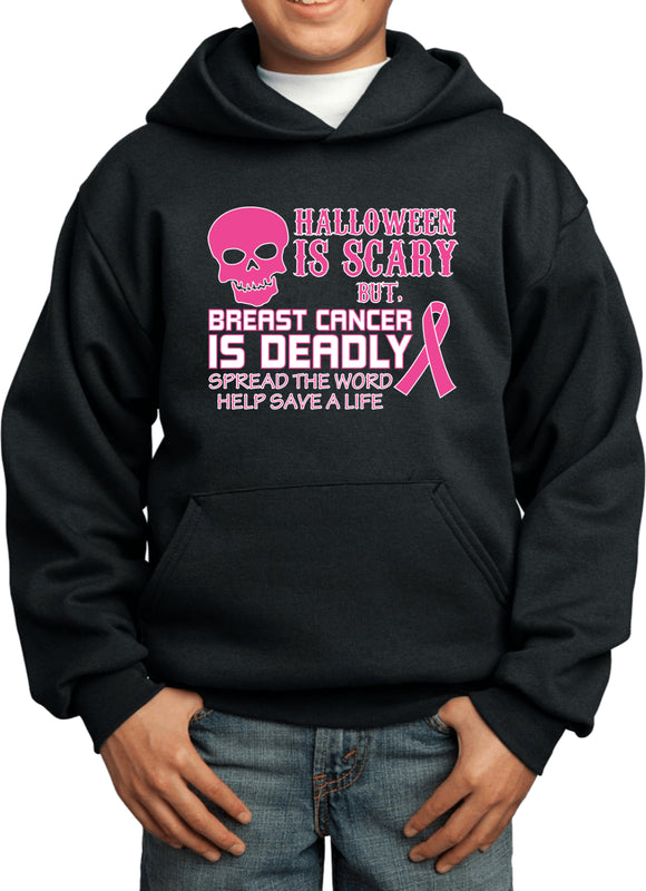 Kids Breast Cancer Hoodie Halloween Scary - Yoga Clothing for You