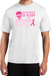 Breast Cancer T-shirt Halloween Scary Moisture Wicking Tee - Yoga Clothing for You