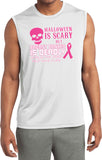 Breast Cancer T-shirt Halloween Scary Sleeveless Competitor Tee - Yoga Clothing for You