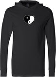 Yin Yang Heart Lightweight Yoga Hoodie Tee Shirt - Yoga Clothing for You