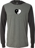 Yin Yang Heart Lightweight Yoga Hoodie Tee Shirt - Yoga Clothing for You