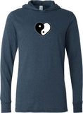 Yin Yang Heart Lightweight Yoga Hoodie Tee Shirt - Yoga Clothing for You