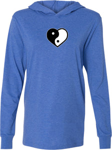 Yin Yang Heart Lightweight Yoga Hoodie Tee Shirt - Yoga Clothing for You