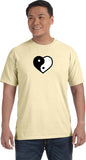 Yin Yang Heart Pigment Dye Yoga Tee Shirt - Yoga Clothing for You