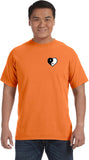 Yin Yang Heart Pocket Print Pigment Dye Yoga Tee Shirt - Yoga Clothing for You