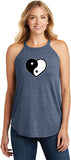 Yin Yang Heart Triblend Yoga Rocker Tank Top - Yoga Clothing for You
