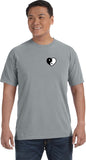 Yin Yang Heart Pocket Print Pigment Dye Yoga Tee Shirt - Yoga Clothing for You
