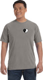 Yin Yang Heart Pocket Print Pigment Dye Yoga Tee Shirt - Yoga Clothing for You