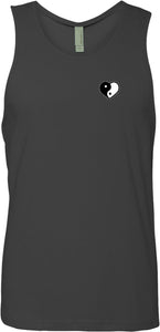 Yin Yang Heart Pocket Print Premium Yoga Tank Top - Yoga Clothing for You