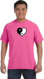 Yin Yang Heart Pigment Dye Yoga Tee Shirt - Yoga Clothing for You