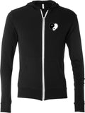 Yin Yang Heart Pocket Print Triblend Full-Zip Hoodie Tee - Yoga Clothing for You