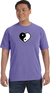 Yin Yang Heart Pigment Dye Yoga Tee Shirt - Yoga Clothing for You