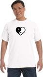 Yin Yang Heart Pigment Dye Yoga Tee Shirt - Yoga Clothing for You