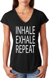 Inhale Exhale Repeat Triblend V-neck Yoga Tee Shirt - Yoga Clothing for You