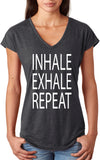 Inhale Exhale Repeat Triblend V-neck Yoga Tee Shirt - Yoga Clothing for You