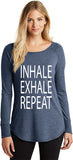 Inhale Exhale Repeat Triblend Long Sleeve Tunic Yoga Shirt - Yoga Clothing for You