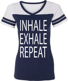 Inhale Exhale Repeat Powder Puff Yoga Tee Shirt - Yoga Clothing for You