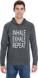 Inhale Exhale Repeat Pigment Hoodie Yoga Tee Shirt - Yoga Clothing for You