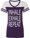 Inhale Exhale Repeat Powder Puff Yoga Tee Shirt - Yoga Clothing for You