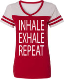 Inhale Exhale Repeat Powder Puff Yoga Tee Shirt - Yoga Clothing for You