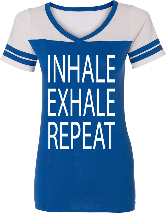 Inhale Exhale Repeat Powder Puff Yoga Tee Shirt - Yoga Clothing for You