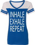 Inhale Exhale Repeat Powder Puff Yoga Tee Shirt - Yoga Clothing for You
