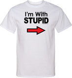 I'm With Stupid T-shirt Black Print Tall Tee - Yoga Clothing for You