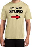 I'm With Stupid T-shirt Black Print Moisture Wicking Tee - Yoga Clothing for You