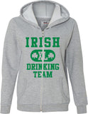 Ladies St Patricks Day Full Zip Hoodie Irish Drinking Team - Yoga Clothing for You