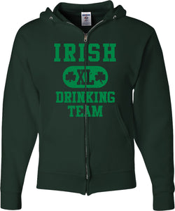 St Patricks Day Full Zip Hoodie Irish Drinking Team - Yoga Clothing for You
