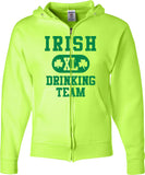 St Patricks Day Full Zip Hoodie Irish Drinking Team - Yoga Clothing for You