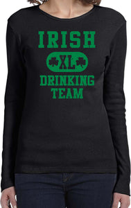 Ladies St Patricks Day Shirt Irish Drinking Team Long Sleeve - Yoga Clothing for You