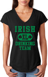 Ladies St Patricks Day Shirt Irish Drinking Team Triblend V-Neck - Yoga Clothing for You