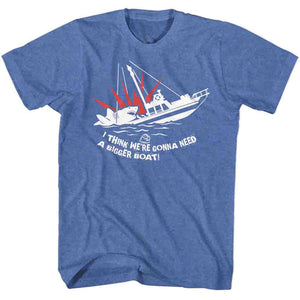 Jaws T-Shirt i Think We're Gonna Need A Bigger Boat Royal Heather Tee - Yoga Clothing for You