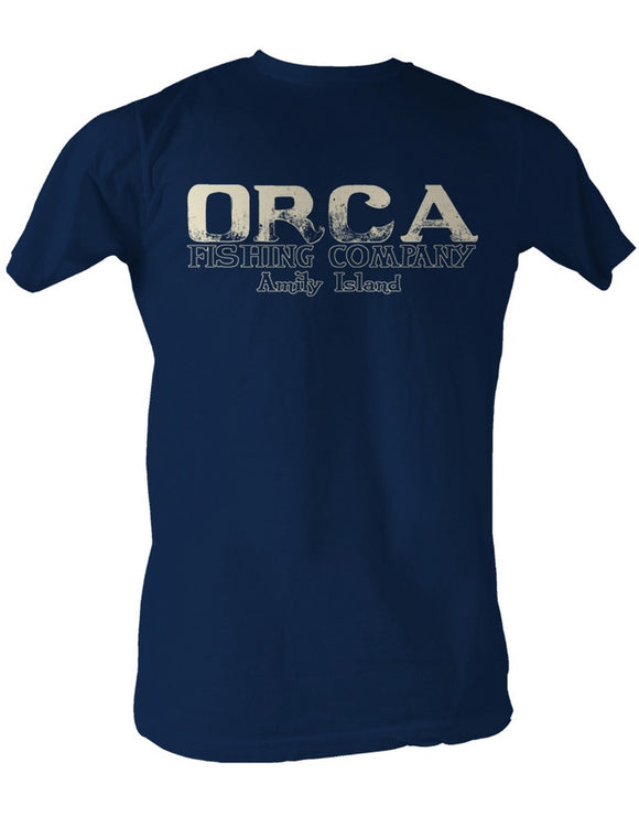 Jaws Tall T-Shirt Orca Fishing Company Navy Tee - Yoga Clothing for You