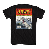 Jaws Comic Cover Black Tall T-shirt Front and Back