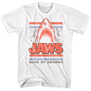 Jaws Head King of Sharks White T-shirt