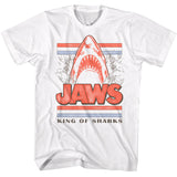 Jaws Head King of Sharks White T-shirt