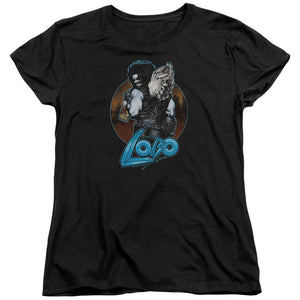 Lobo Womens T-Shirt Gutrot Black Tee - Yoga Clothing for You