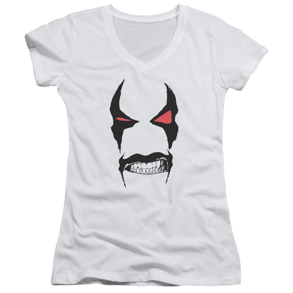 Lobo Juniors V-Neck T-Shirt Close Up White Tee - Yoga Clothing for You