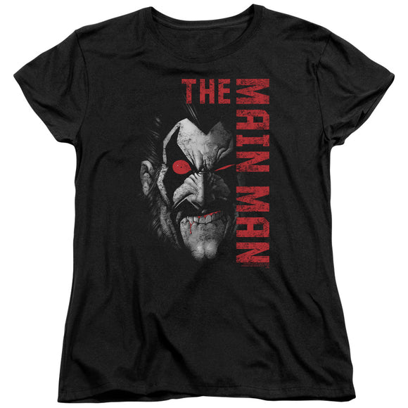 Lobo Womens T-Shirt The Main Man Black Tee - Yoga Clothing for You