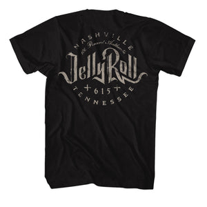 Jelly Roll Nashville TN Black Tall T-shirt Front and Back